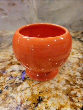 Fiesta Ware Persimmon Individual Sugar Bowl Base No Lid Retired Homer Laughlin